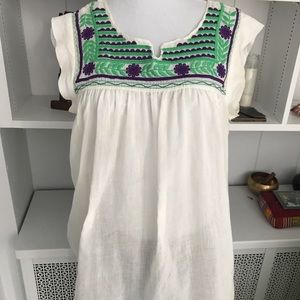Embroidered Mexican Boho Top